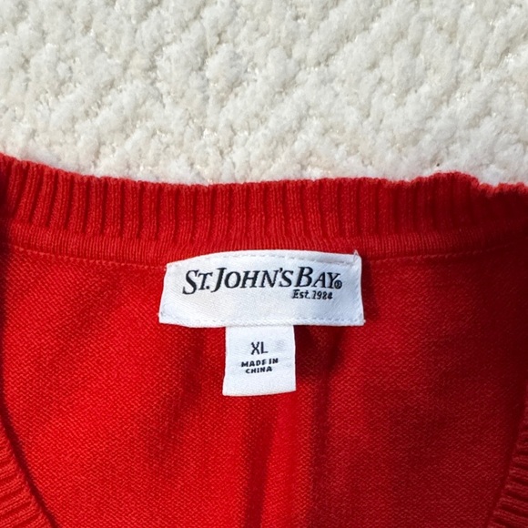 St. John's Bay Argyle Crew Neck Sweater Size XL - Picture 2 of 6